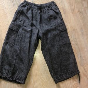 Cargo flax pants with pockets